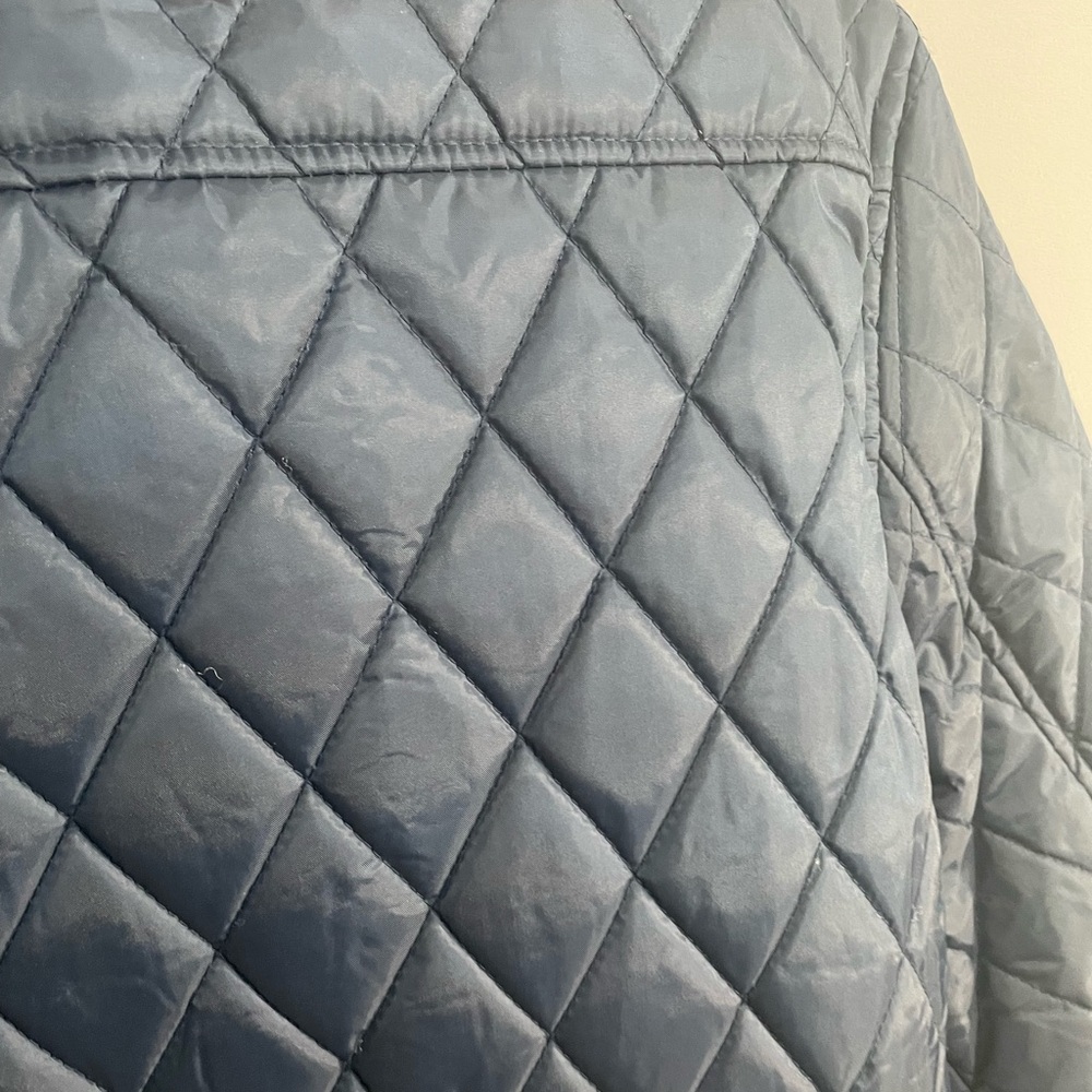 Men’s  Quilted Navy Bomber Jacket Medium - Picture 9 of 13